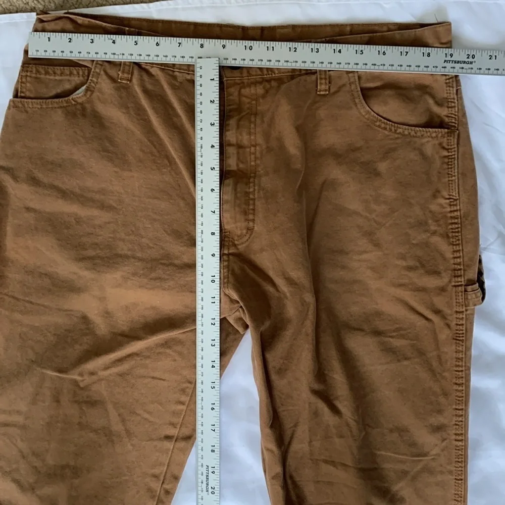 Dickies Men's Tough Max Duck Carpenter Pant 38x34 Stonewashed Brown